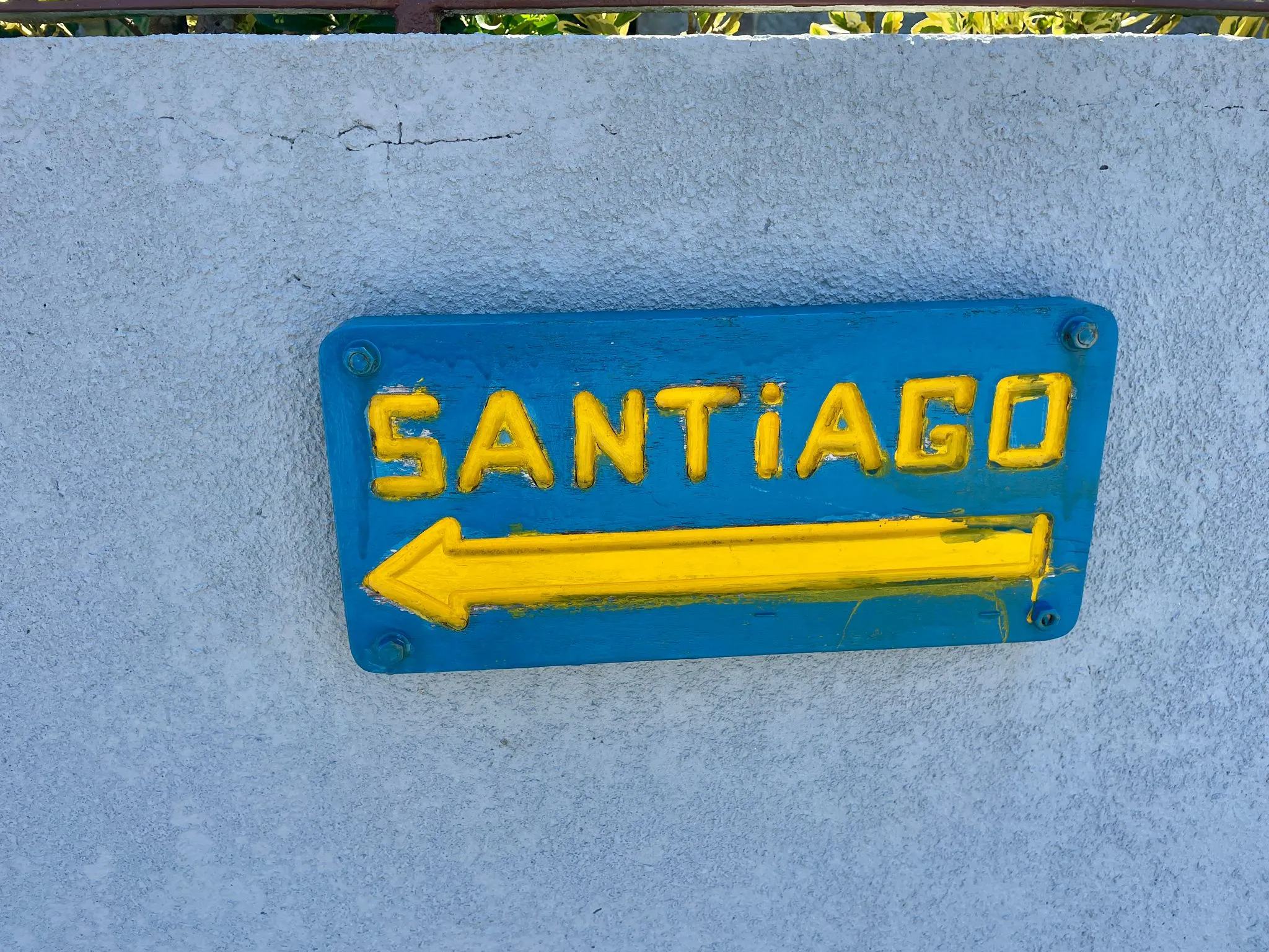 Sign for Santiago