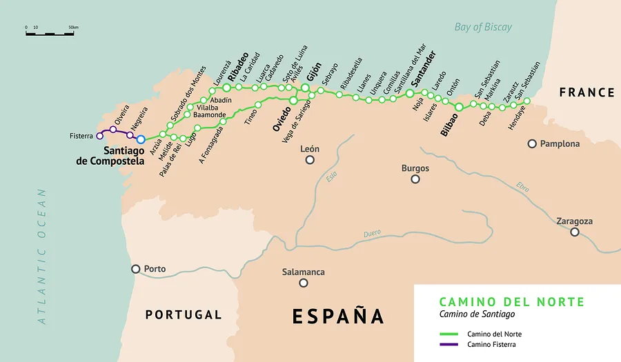 camino route map