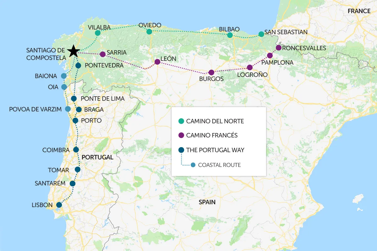 camino route map